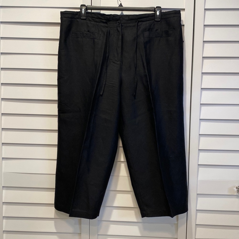 Linen wide leg pants